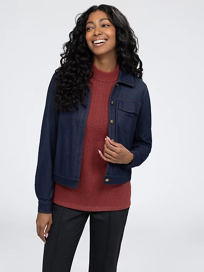 Cardigan semi-ajusté à manches longues