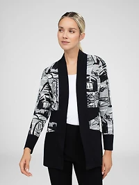 Cardigan semi-ajusté à manches longues