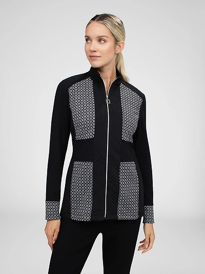 Cardigan semi-ajusté à manches longues