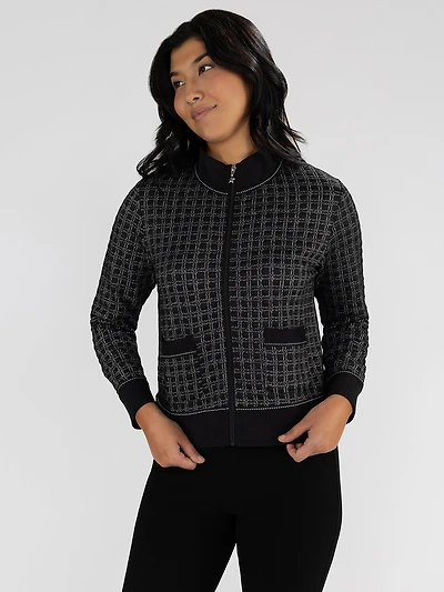 Cardigan semi-ajusté à manches longues