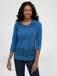 T-shirt semi-ajusté à manches courtes