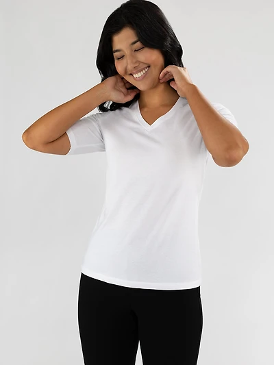 T-shirt semi-ajusté à manches 3/4