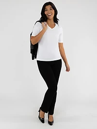 3/4-sleeve semi-fitted t-shirt