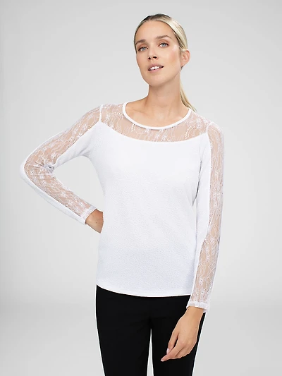 T-shirt semi-ajusté à manches longues