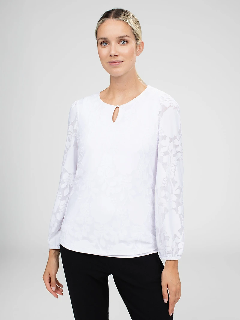 T-shirt semi-ajusté à manches longues