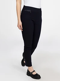 Narrow semi-fitted pull-on dress pant - Petite