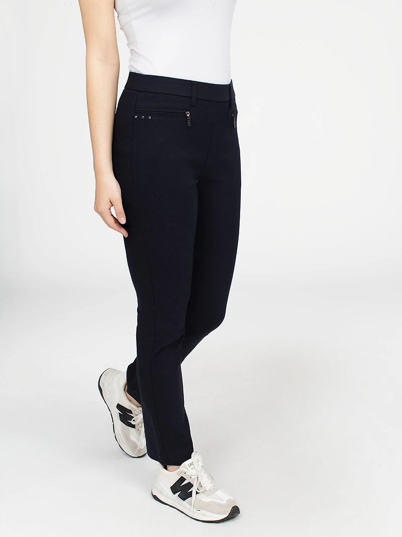 Pantalon étroit semi-ajusté à enfiler