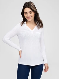 T-shirt semi-ajusté à manches longues