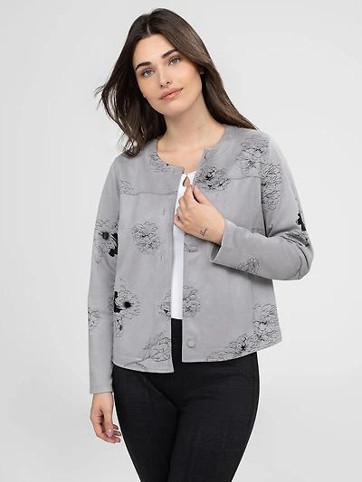 Veste courte à longues manches