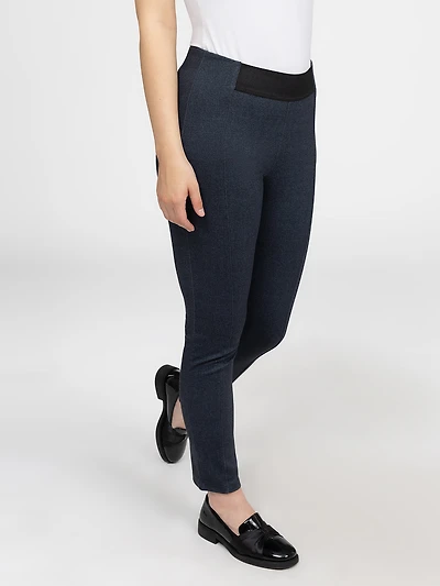 Narrow semi-fitted pull-on pant