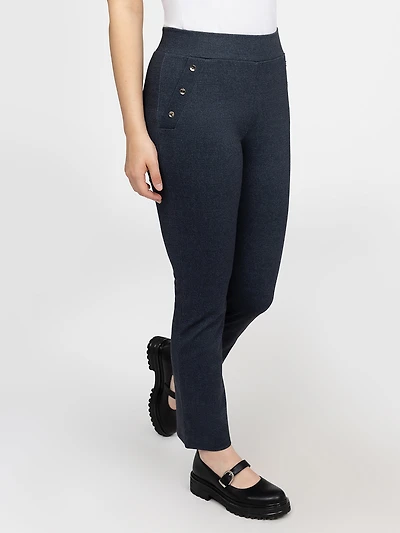 Straight casual pull-on pant
