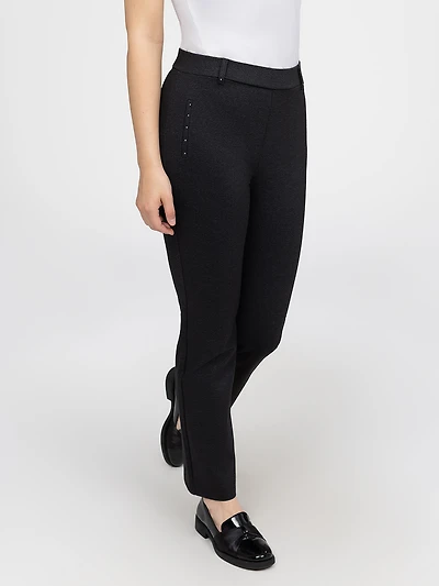 Pantalon droit semi-ajusté à enfiler - Petite
