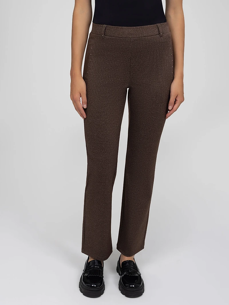 Pantalon droit semi-ajusté à enfiler - Petite