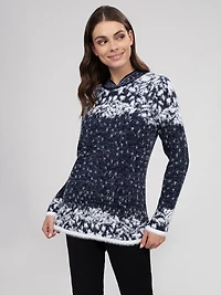 Long-sleeve knit tunic