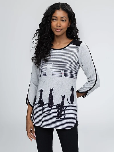 Semi-fitted 3/4 sleeve tunic