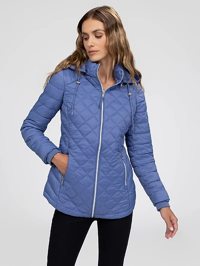 Manteau mi-cuisse semi-ajusté