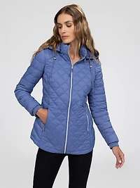 Manteau mi-cuisse semi-ajusté