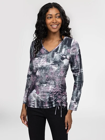T-shirt semi-ajusté à manches longues