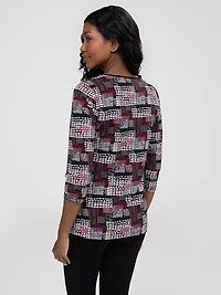 T-shirt semi-ajusté à manches 3/4