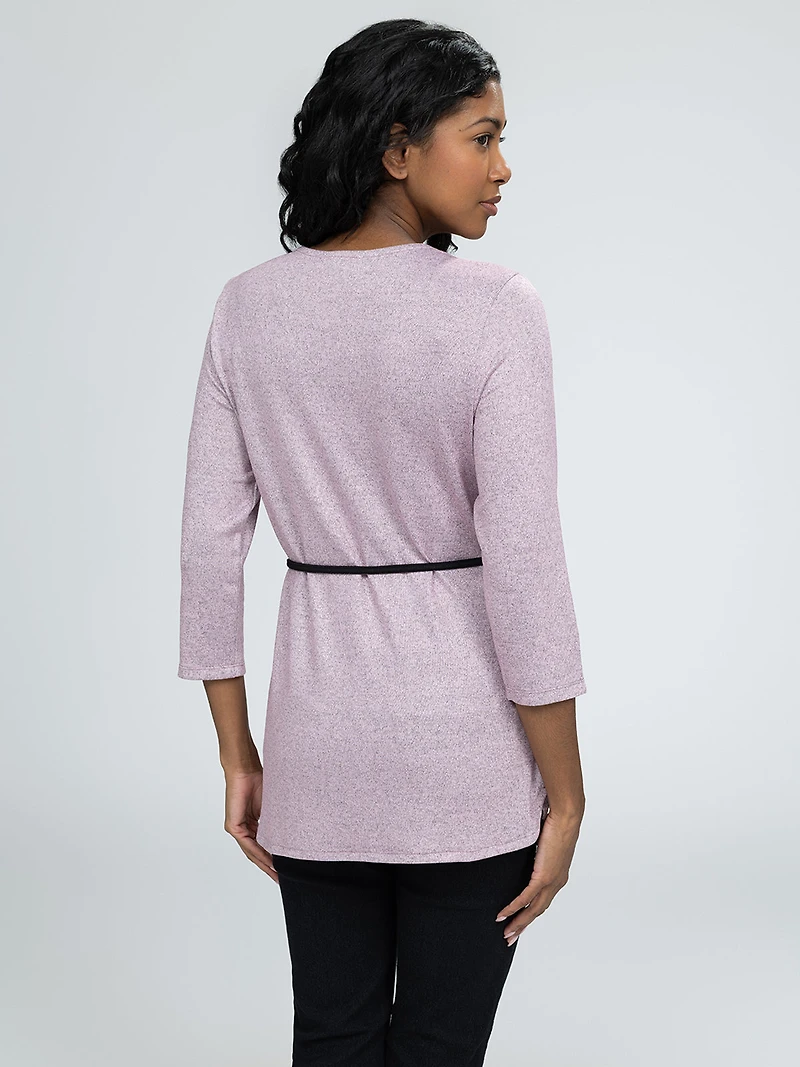 3/4-sleeve semi-fitted tunic