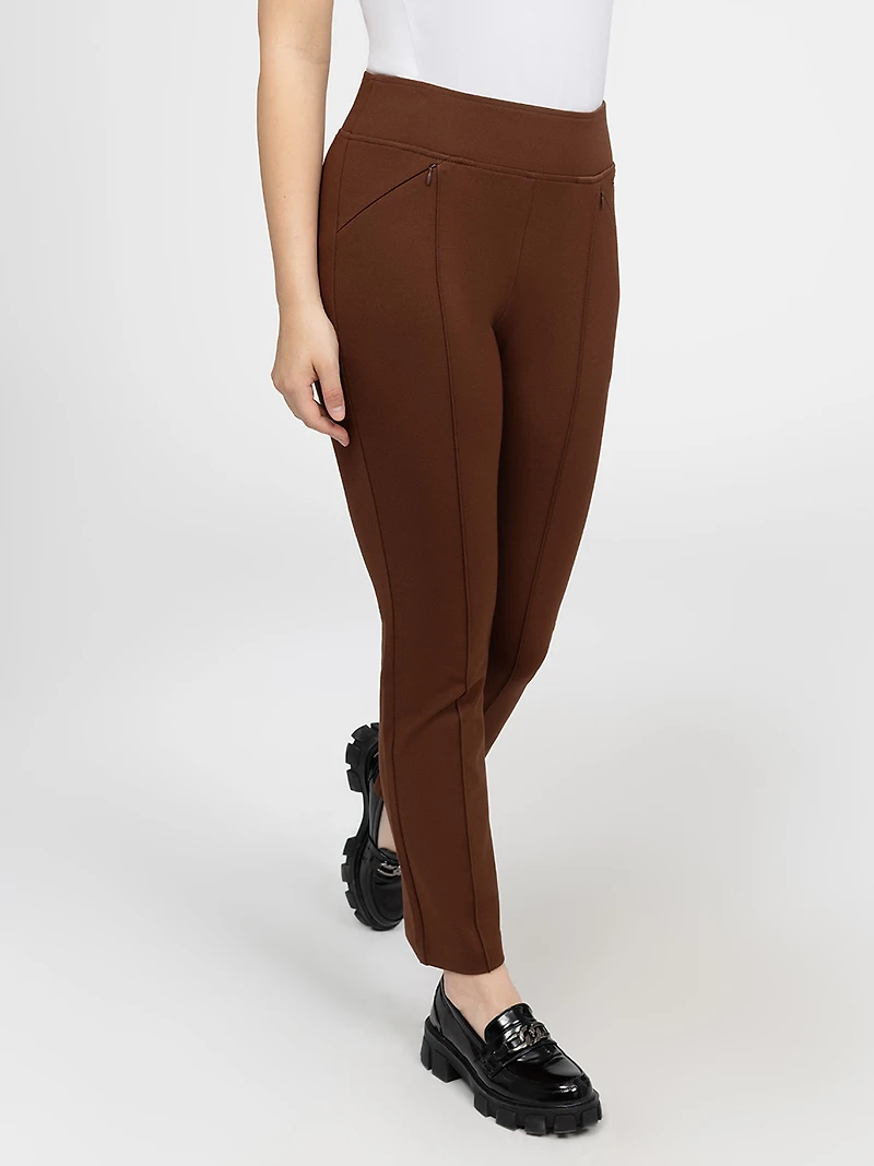 Straight semi-fitted pull-on dress pant - Petite