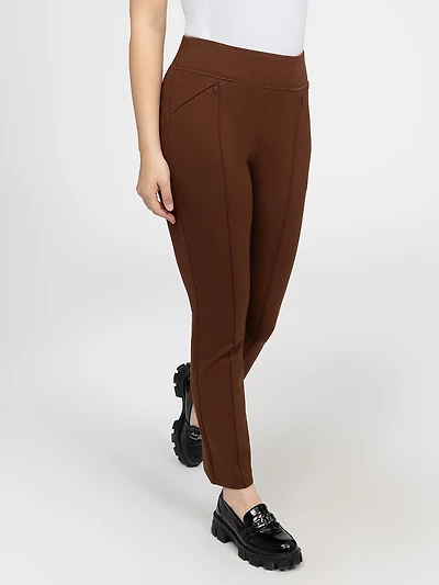 Straight semi-fitted pull-on dress pant  - Petite