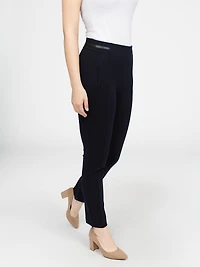 Pantalon habillé étroit semi-ajusté à enfiler - Petite