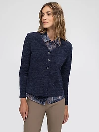Cardigan semi-ajusté à manches longues