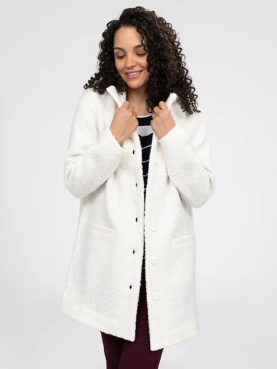 Long knit semi-fitted vest
