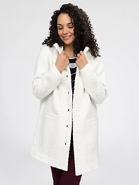 Long knit semi-fitted vest