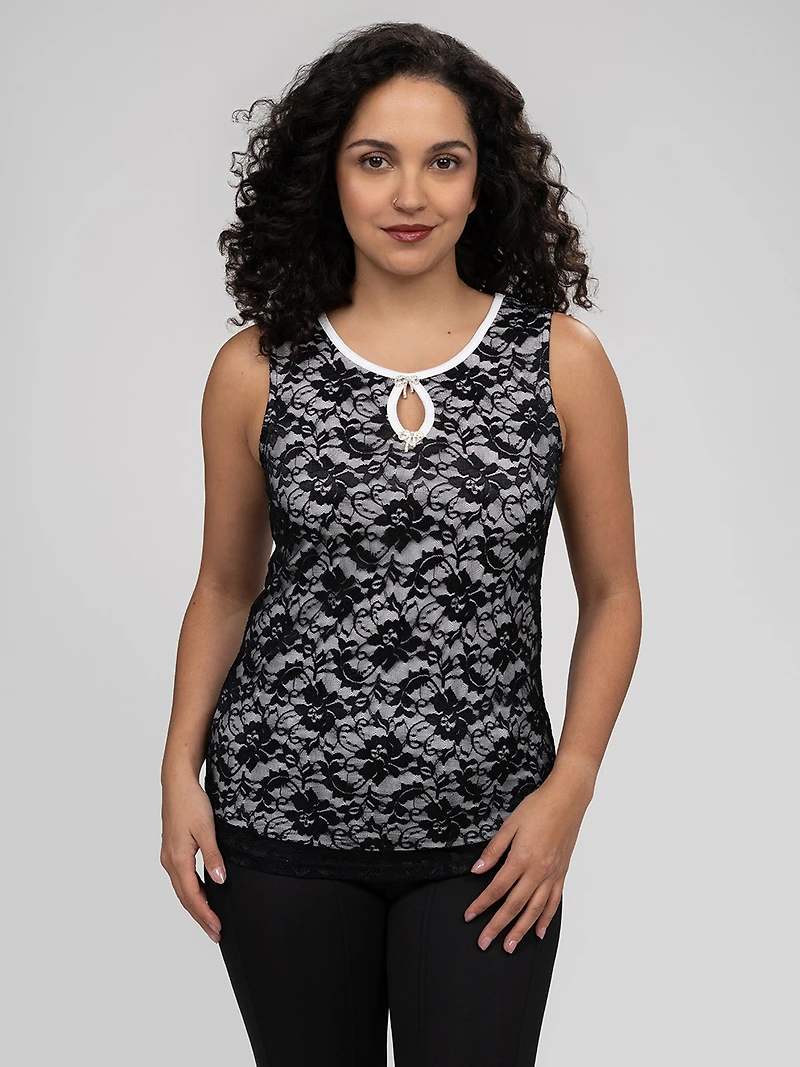 Semi-fitted tank top