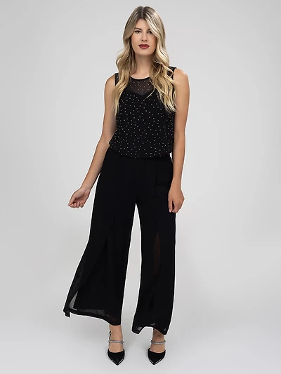 Pantalon évasé à la cheville enfiler