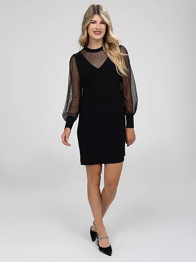 Robe midi ligne A en tricot
