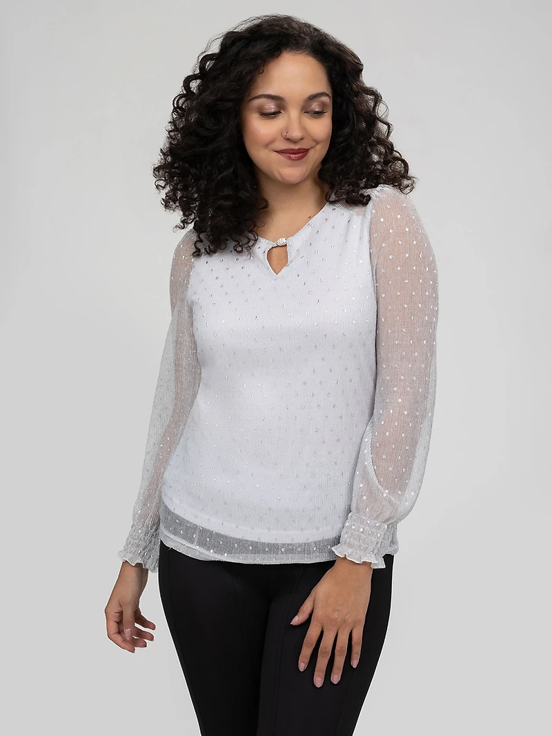 T-shirt semi-ajusté à manches longues