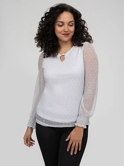T-shirt semi-ajusté à manches longues
