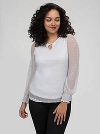 T-shirt semi-ajusté à manches longues