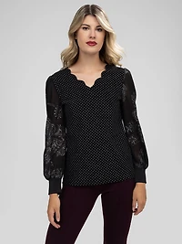 T-shirt semi-ajusté à manches longues