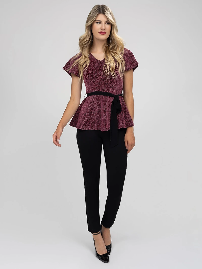 Long-sleeve semi-fitted t-shirt