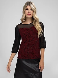 T-shirt semi-ajusté à manches longues