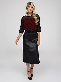 T-shirt semi-ajusté à manches longues