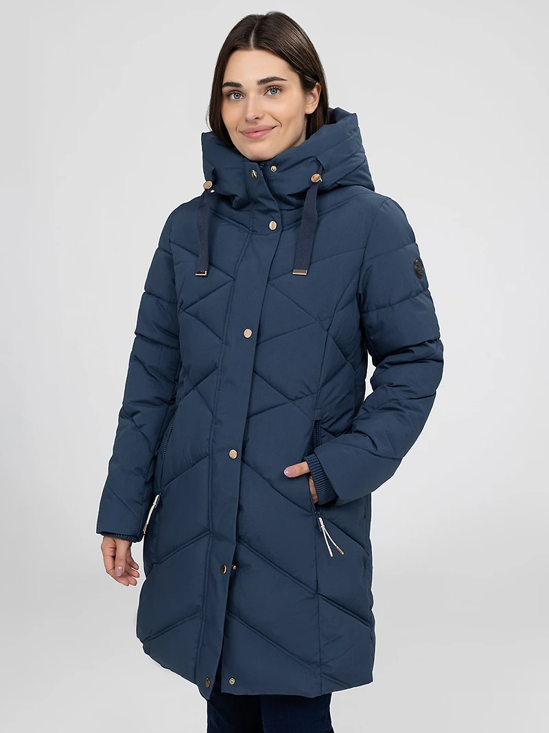 Manteau mi-cuisse semi-ajusté