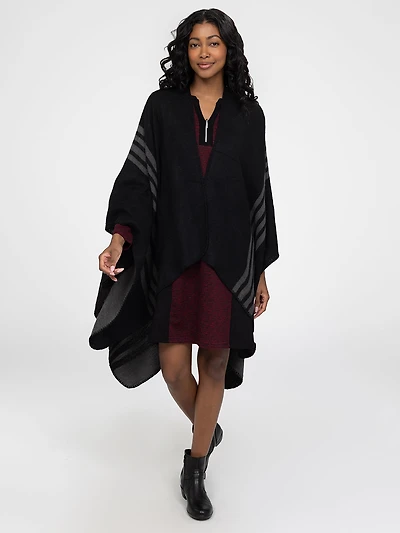 Knit poncho