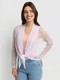 Cardigan semi-ajusté à manches longues