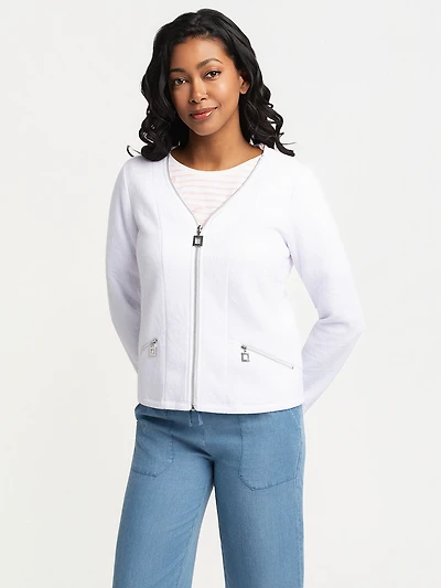 Cardigan semi-ajusté à manches longues