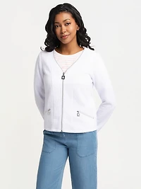 Cardigan semi-ajusté à manches longues