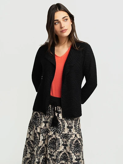 Cardigan semi-ajusté à manches 3/4