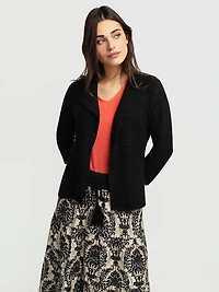 Cardigan semi-ajusté à manches 3/4