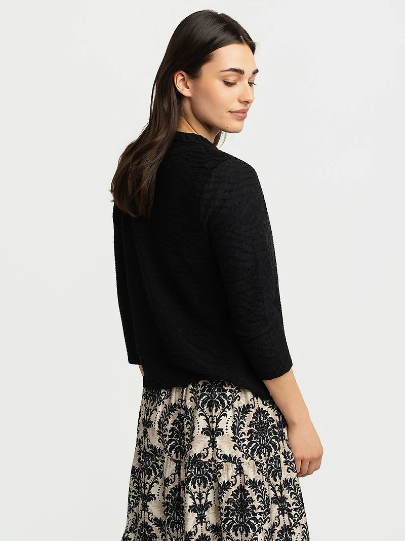 Cardigan semi-ajusté à manches 3/4