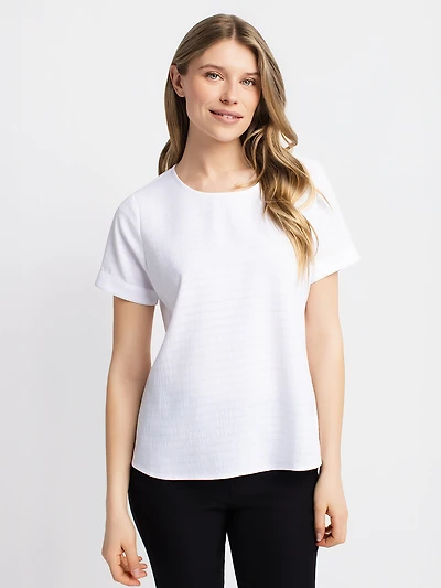 Blouse ample à manches courtes