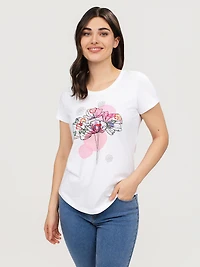 T-shirt semi-ajusté à manches courtes